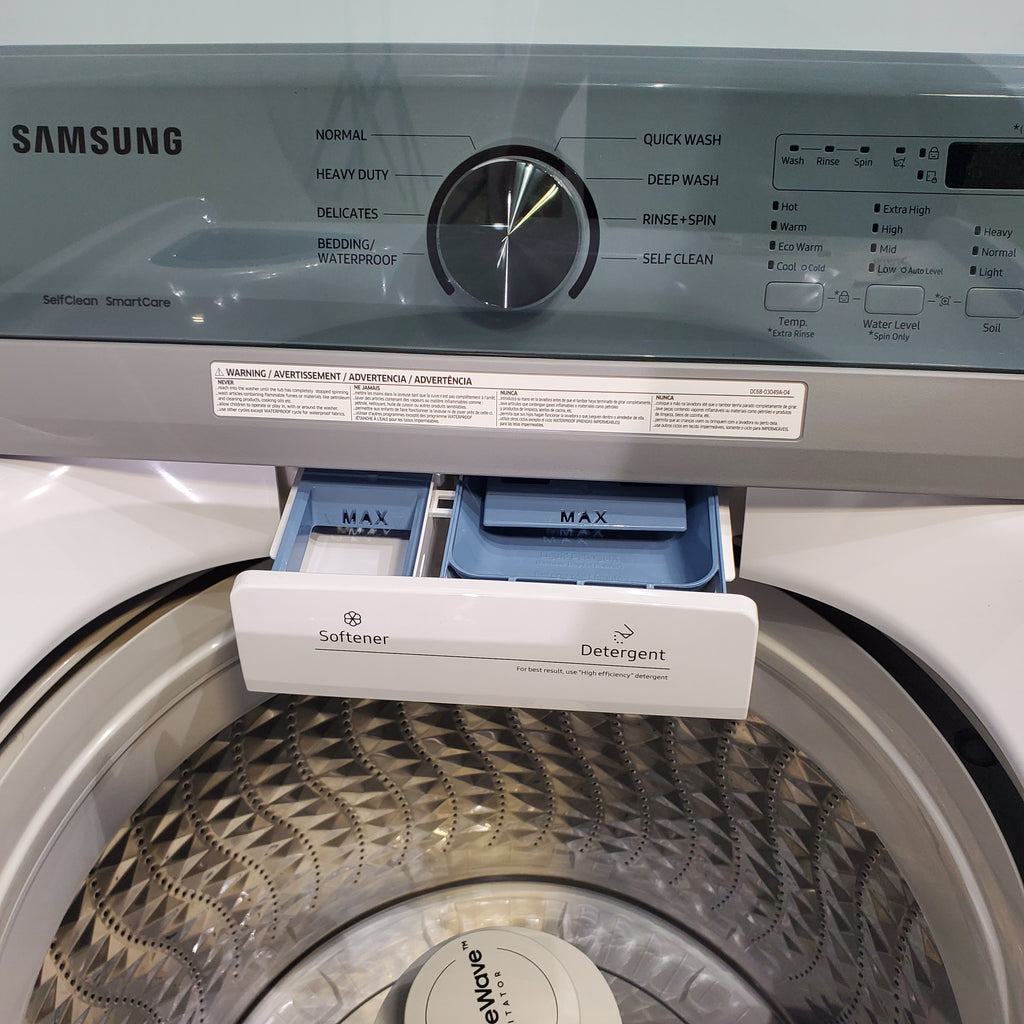 Pictures of Samsung 4.4 cu. ft. Top Load Washer with ActiveWave™ Agitator and Soft-Close Lid in White - Open Box - Neu Appliance Outlet - Discount Appliance Outlet in Austin, Tx