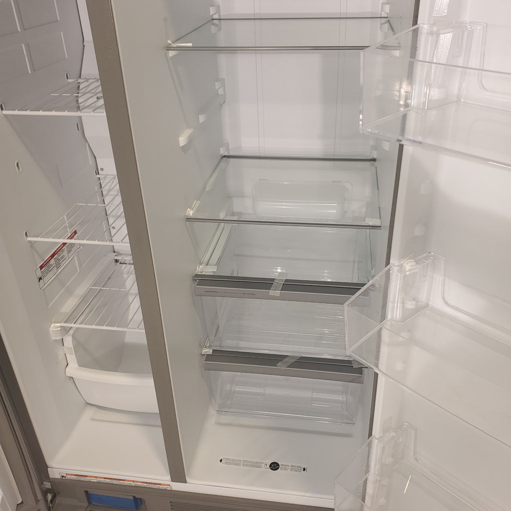 Pictures of Whirlpool 36' Wide Fingerprint Resistant Stainless Steel 24 cu ft Capacity Side By Side Refrigerator with Ice and Water Dispenser - Scratch & Dent - Minor - Neu Appliance Outlet - Discount Appliance Outlet in Austin, Tx