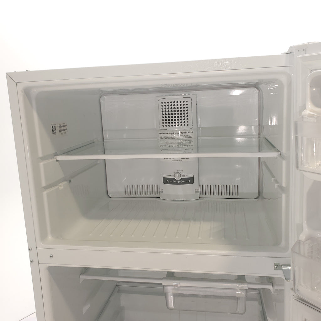 Pictures of 33" Wide GE® White 21.9 Cu. Ft. Garage Ready Top-Freezer Refrigerator - Scratch & Dent - Minor - Neu Appliance Outlet - Discount Appliance Outlet in Austin, Tx