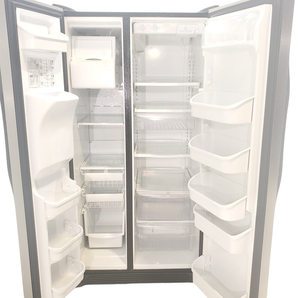 Pictures of Frigidaire 36" Wide Stainless Steel Side by Side Refrigerator with Ice and Water dispenser - Certified Refurbished - Neu Appliance Outlet - Discount Appliance Outlet in Austin, Tx