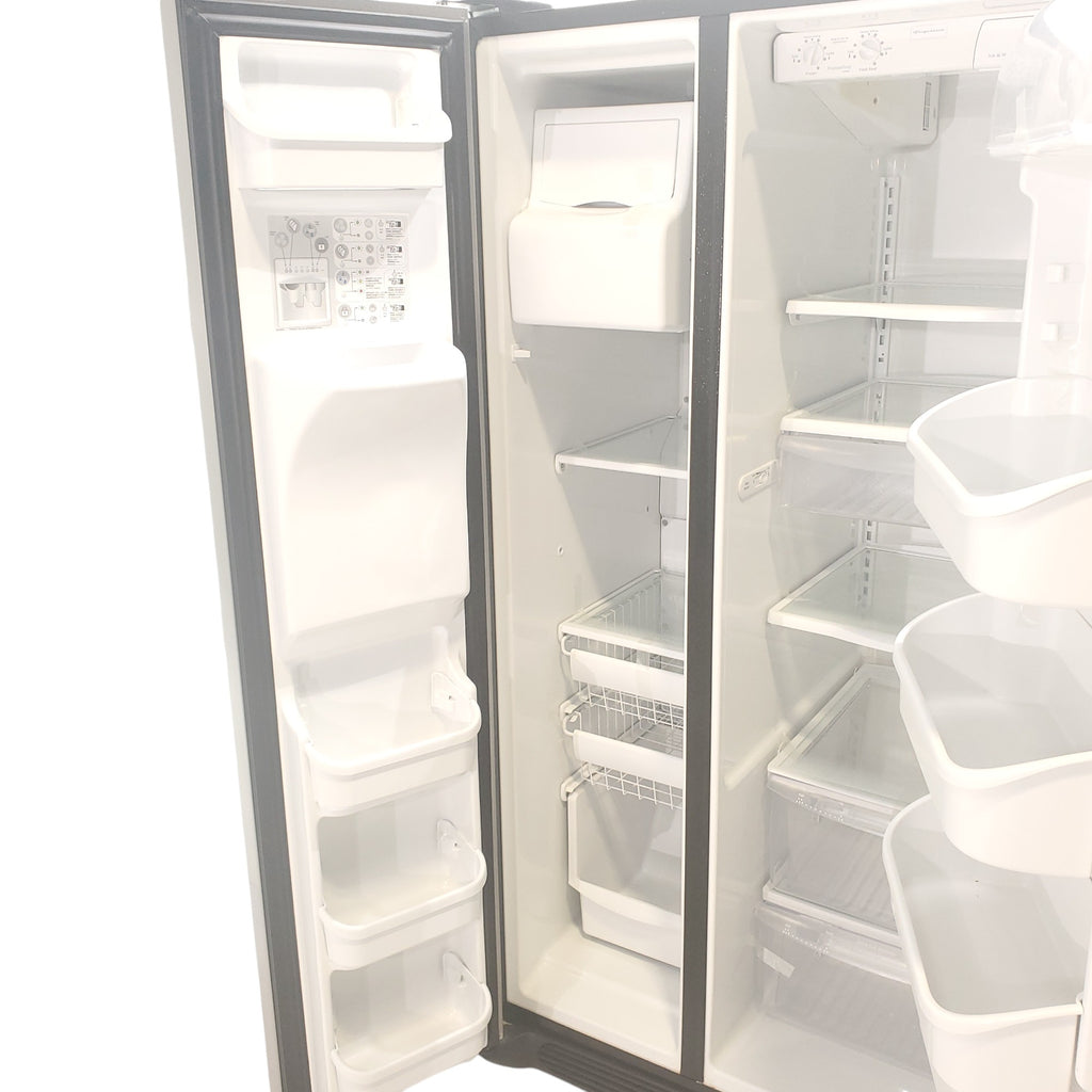 Pictures of Frigidaire 36" Wide Stainless Steel Side by Side Refrigerator with Ice and Water dispenser - Certified Refurbished - Neu Appliance Outlet - Discount Appliance Outlet in Austin, Tx