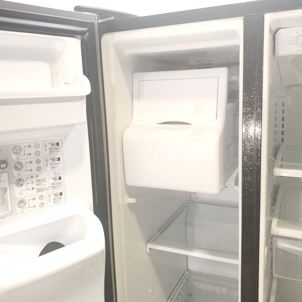 Pictures of Frigidaire 36" Wide Stainless Steel Side by Side Refrigerator with Ice and Water dispenser - Certified Refurbished - Neu Appliance Outlet - Discount Appliance Outlet in Austin, Tx