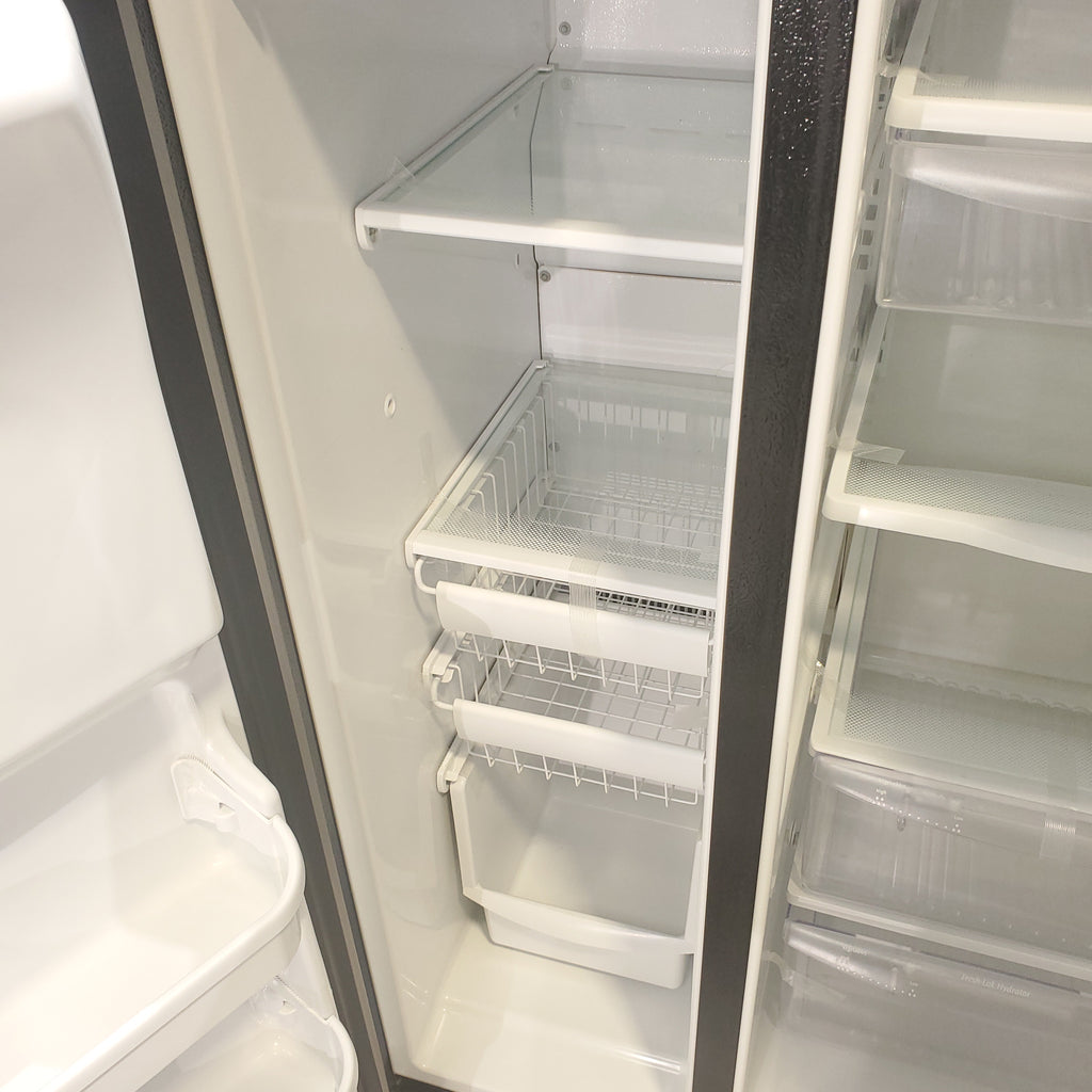 Pictures of Frigidaire 36" Wide Stainless Steel Side by Side Refrigerator with Ice and Water dispenser - Certified Refurbished - Neu Appliance Outlet - Discount Appliance Outlet in Austin, Tx