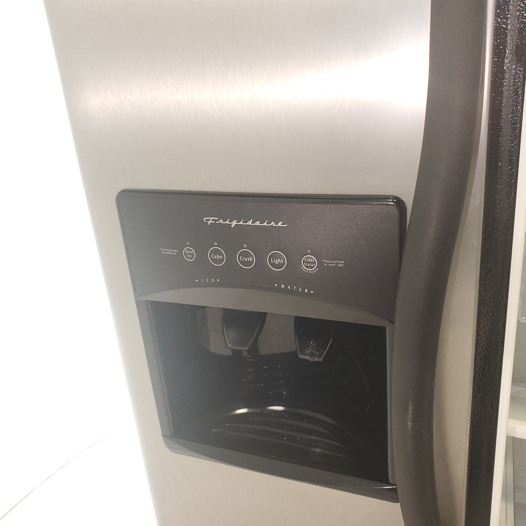 Pictures of Frigidaire 36" Wide Stainless Steel Side by Side Refrigerator with Ice and Water dispenser - Certified Refurbished - Neu Appliance Outlet - Discount Appliance Outlet in Austin, Tx