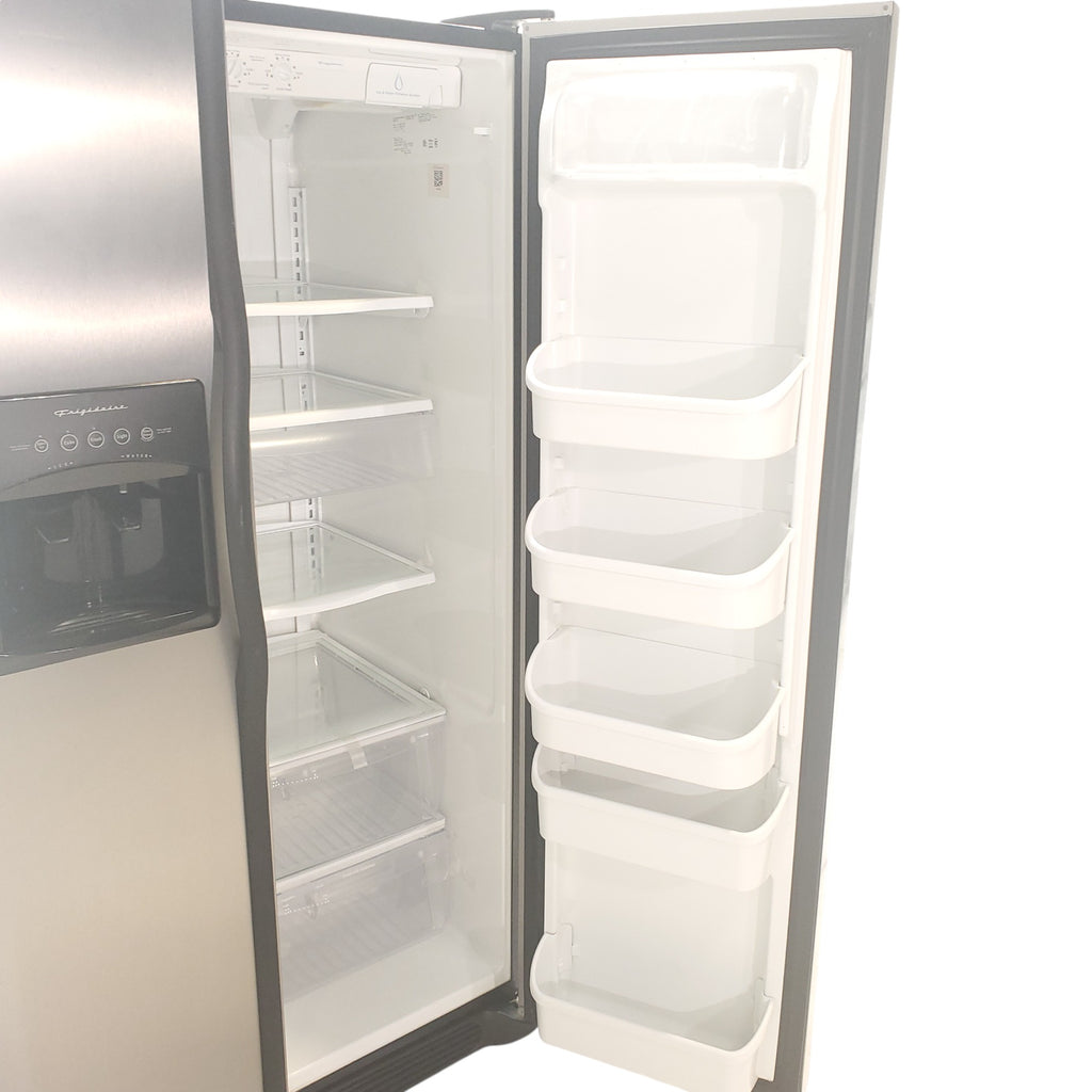 Pictures of Frigidaire 36" Wide Stainless Steel Side by Side Refrigerator with Ice and Water dispenser - Certified Refurbished - Neu Appliance Outlet - Discount Appliance Outlet in Austin, Tx