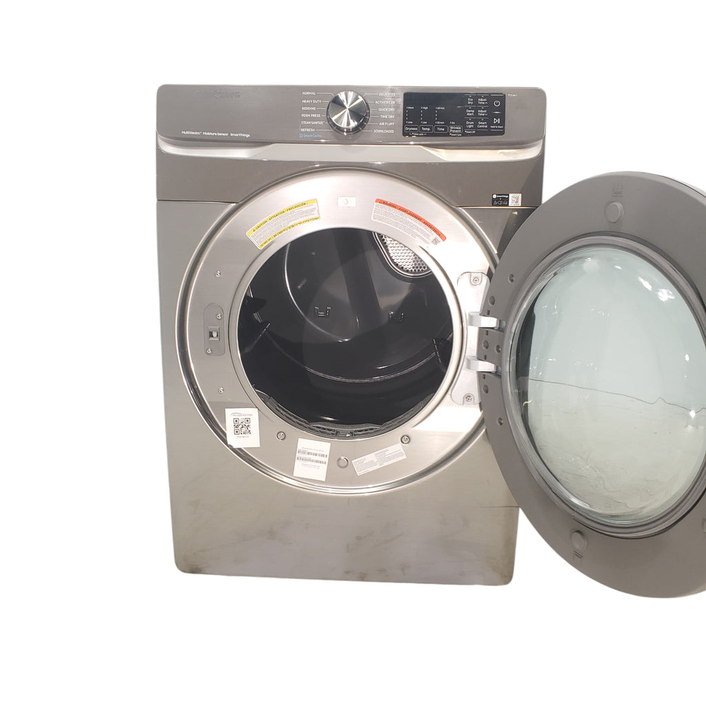 Pictures of Platinum Samsung 7.5 cu. ft. Front Load Electric Dryer with Steam- Scratch & Dent - Minor - Neu Appliance Outlet - Discount Appliance Outlet in Austin, Tx