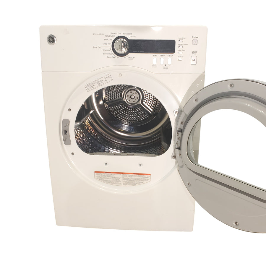 24" Wide Compact GE 4.0 cu.ft. Capacity Electric Dryer with Durable Stainless Steel Drum -  Certified Refurbished