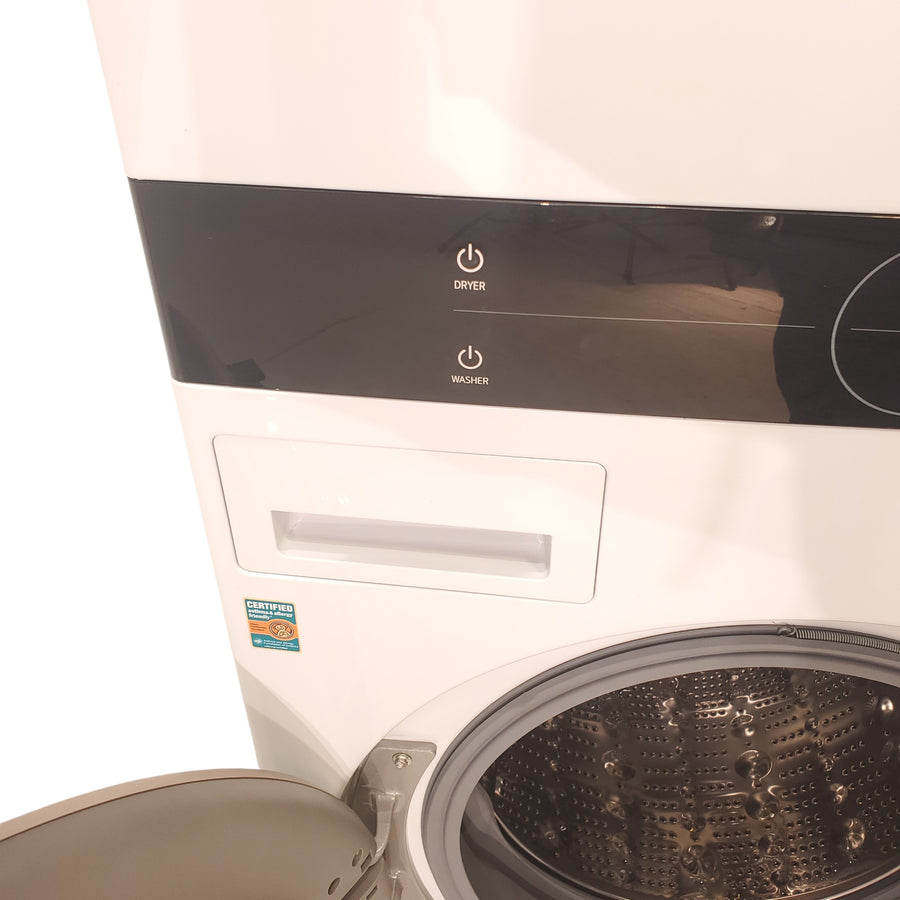 White LG Wash Tower Single Unit Front Load with Center Control™ 4.5 cu. ft. Washer and 7.4 cu. ft. Electric Dryer - Scratch & Dent - Minor
