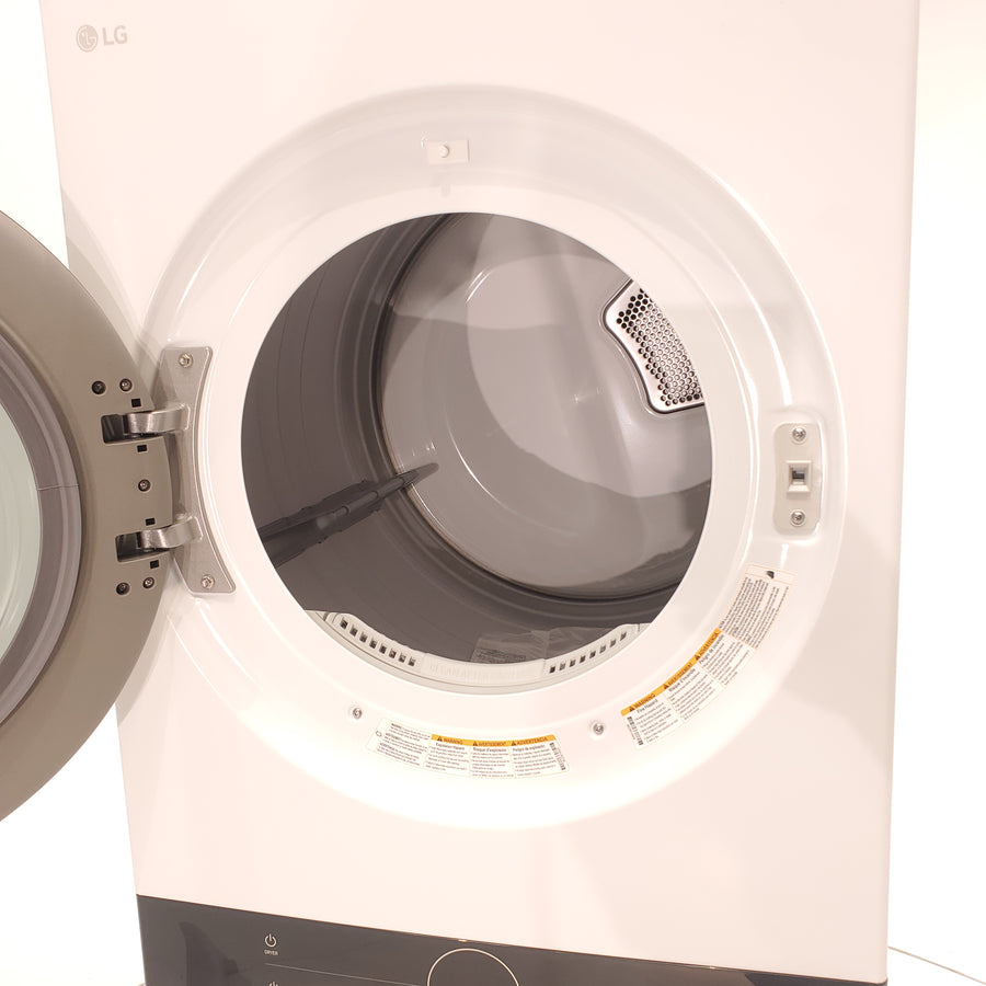White LG Wash Tower Single Unit Front Load with Center Control™ 4.5 cu. ft. Washer and 7.4 cu. ft. Electric Dryer - Scratch & Dent - Minor