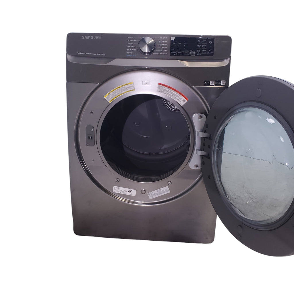 Pictures of Platinum Samsung 7.5 cu. ft. Front Load Electric Dryer with Steam- Scratch & Dent - Minor - Neu Appliance Outlet - Discount Appliance Outlet in Austin, Tx