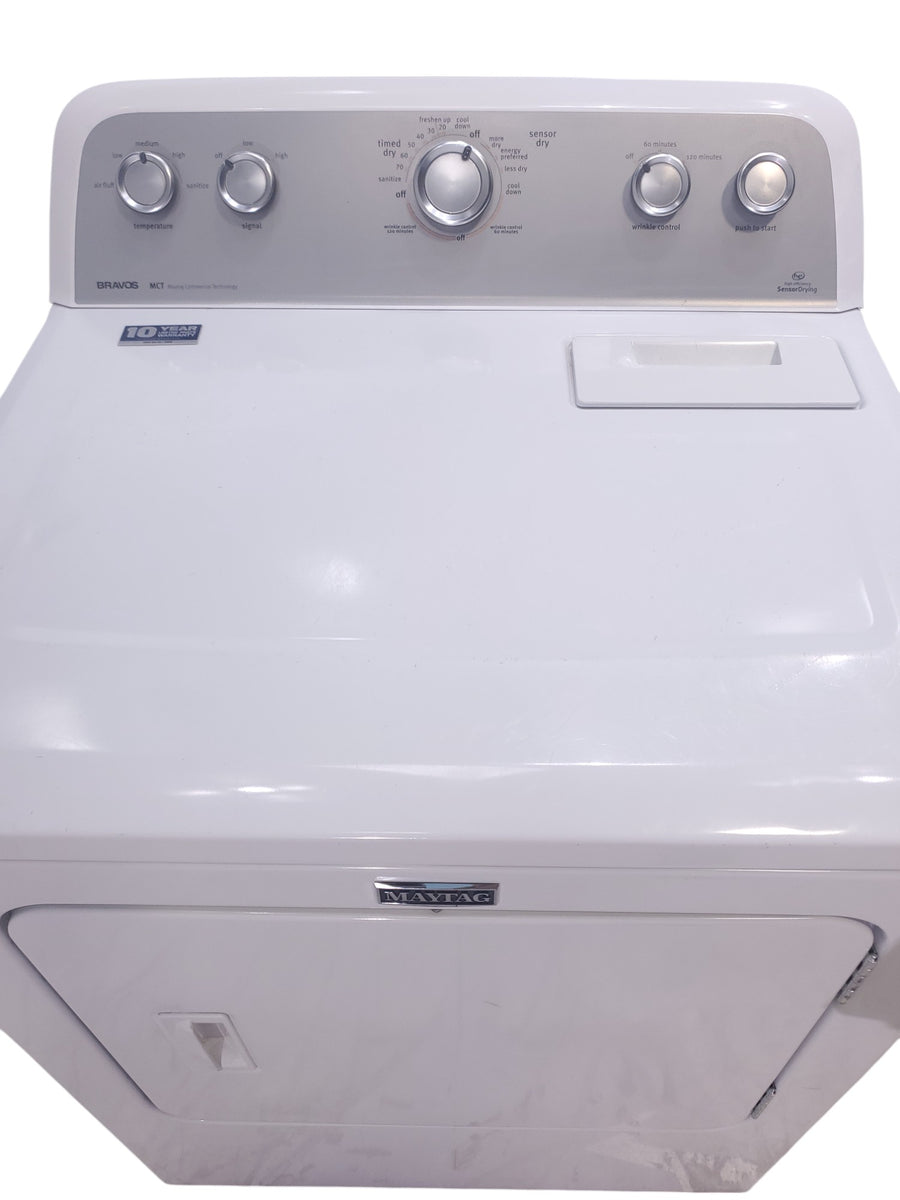 Maytag 4.2 Cu. Ft. Capacity Top Load Washer in White MTW4205SW - Scratch & Dent (Minor) and Maytag Extra Large Vented Electric Dryer in White 15033 - MEDX655DW - Certified Refurbished