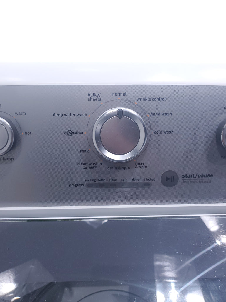 Pictures of Neu Elite Maytag Bravos High Capacity Impeller Washer & Electric Dryer Set: 4.3 cu. ft. High Capacity Impeller Washer With Extra Water Cycle / Option & 7.0 cu. ft. Electric 220v Dryer With Auto Sensor Dry  - Certified Refurbished - Neu Appliance Outlet - Discount Appliance Outlet in Austin, Tx