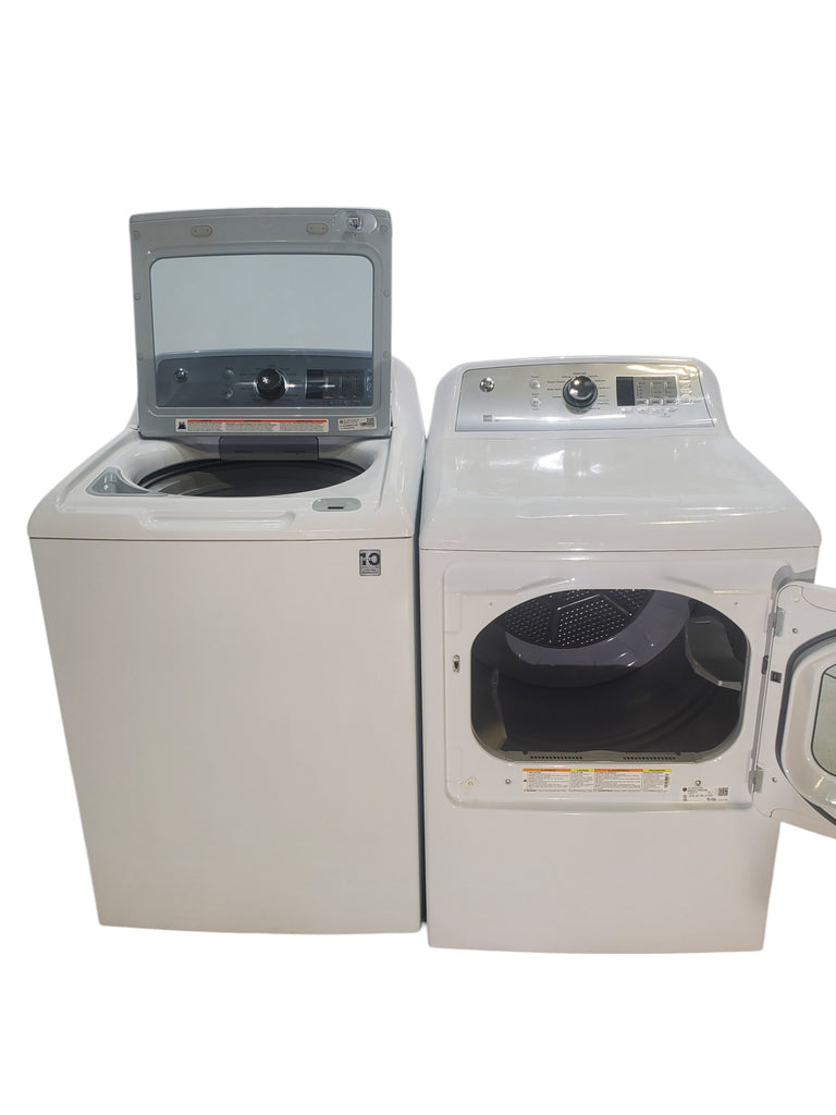 Pictures of Neu Elite GE High Capacity Impeller Washer & Electric Dryer Set: 4.6 cu. ft. High Capacity Impeller Washer With Extra Water Cycle / Option & 7.4 cu. ft. Electric 220v Dryer With Auto Sensor Dry - Certified Refurbished - Neu Appliance Outlet - Discount Appliance Outlet in Austin, Tx