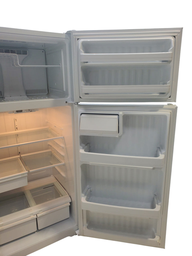 Pictures of 28" Wide GE® White ENERGY STAR® 18.1 Cu. Ft. Top-Freezer Refrigerator with Adjustable Shelves - Certified Refurbished - Neu Appliance Outlet - Discount Appliance Outlet in Austin, Tx