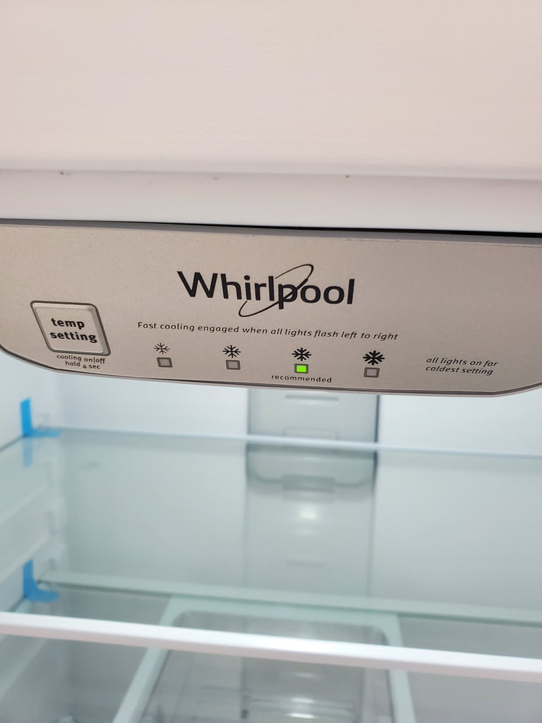 Pictures of 33" Wide Whirlpool Top Freezer 20.5 cu ft Refrigerator with Ice Maker and Frameless Glass Shelves and Flexi-Slide Bin - Scratch & Dent - Minor - Neu Appliance Outlet - Discount Appliance Outlet in Austin, Tx