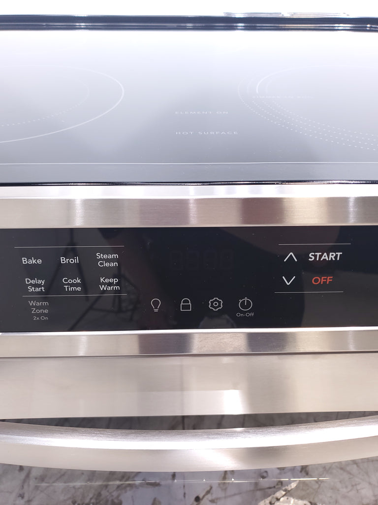 Pictures of Frigidaire Stainless Steel 30" Slide In Electric Range with Steam Clean, 5 Cooktop Elements and Front Controls - Scratch & Dent - Minor - Neu Appliance Outlet - Discount Appliance Outlet in Austin, Tx