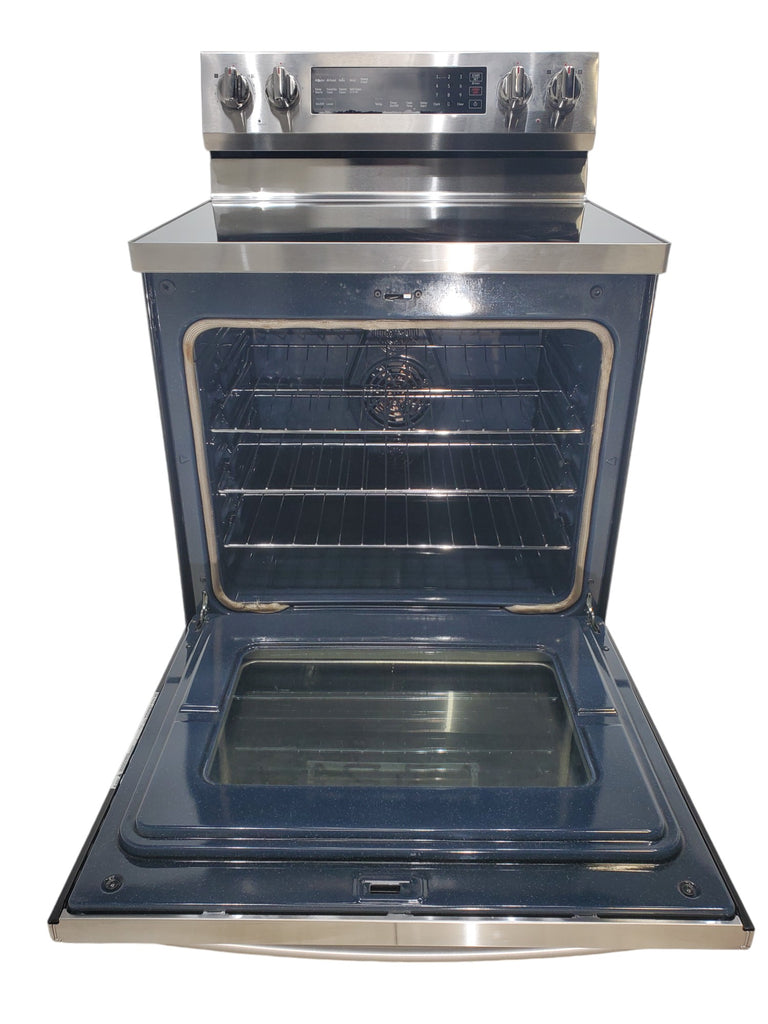 Pictures of Stainless Steel Samsung 5.9 cu. ft. Freestanding 5 Heating Element Smooth Cooktop Self Cleaning Electric Range with True Convection  - Certified Refurbished - Neu Appliance Outlet - Discount Appliance Outlet in Austin, Tx