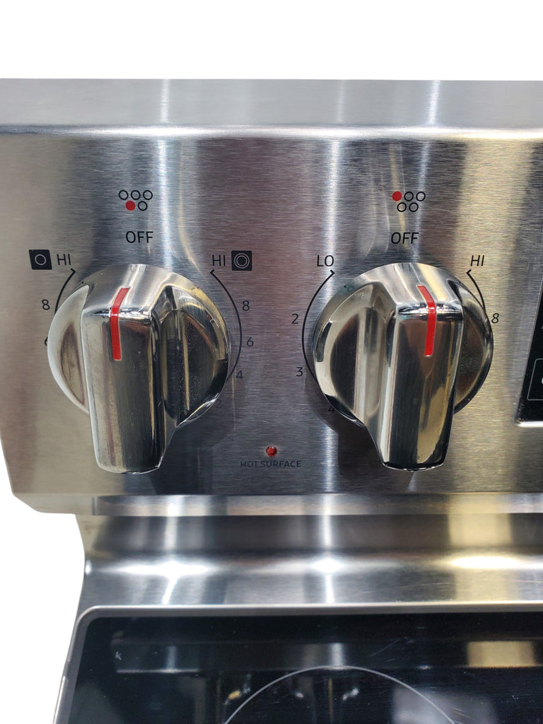 Pictures of Stainless Steel Samsung 5.9 cu. ft. Freestanding 5 Heating Element Smooth Cooktop Self Cleaning Electric Range with True Convection  - Certified Refurbished - Neu Appliance Outlet - Discount Appliance Outlet in Austin, Tx