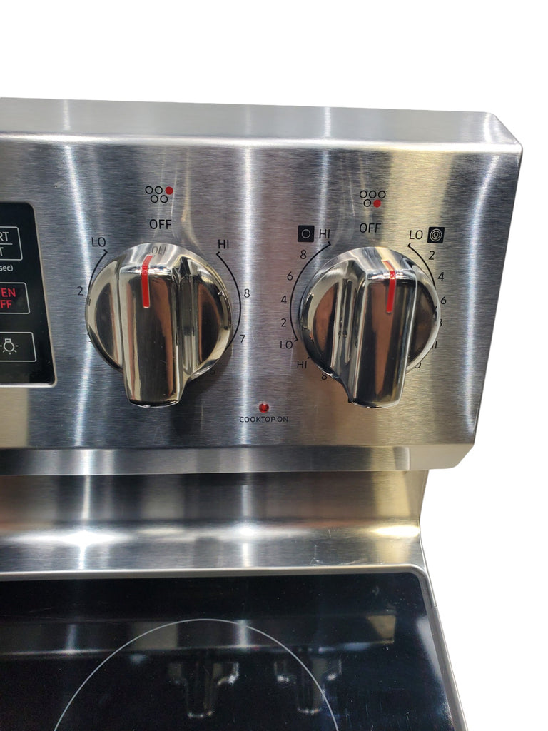 Pictures of Stainless Steel Samsung 5.9 cu. ft. Freestanding 5 Heating Element Smooth Cooktop Self Cleaning Electric Range with True Convection  - Certified Refurbished - Neu Appliance Outlet - Discount Appliance Outlet in Austin, Tx