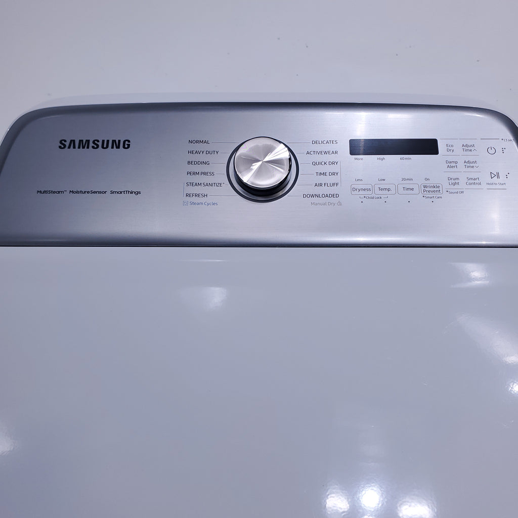 Pictures of Samsung 7.4 cu. ft. Smart Electric Dryer with Steam Sanitize+ in White - Scratch & Dent - Minor - Neu Appliance Outlet - Discount Appliance Outlet in Austin, Tx