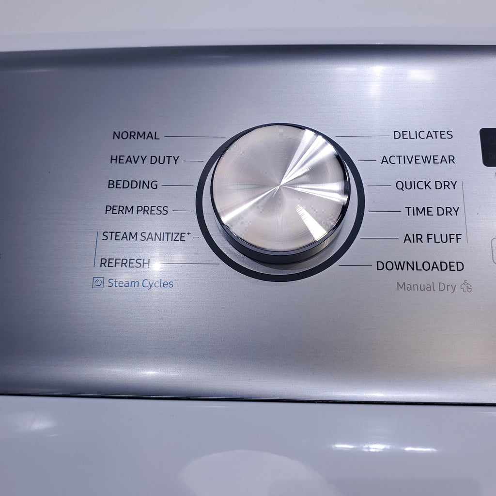 Pictures of Samsung 7.4 cu. ft. Smart Electric Dryer with Steam Sanitize+ in White - Scratch & Dent - Minor - Neu Appliance Outlet - Discount Appliance Outlet in Austin, Tx