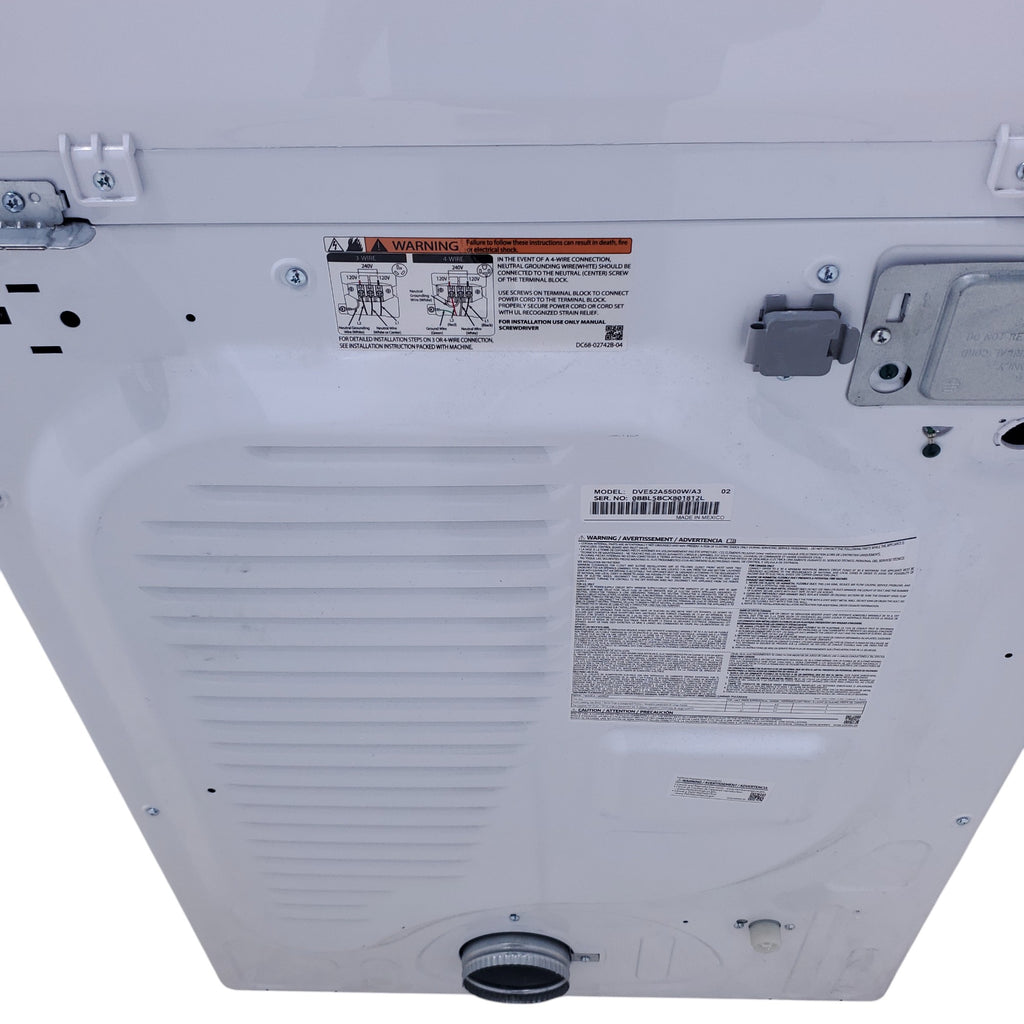 Pictures of Samsung 7.4 cu. ft. Smart Electric Dryer with Steam Sanitize+ in White - Scratch & Dent - Minor - Neu Appliance Outlet - Discount Appliance Outlet in Austin, Tx