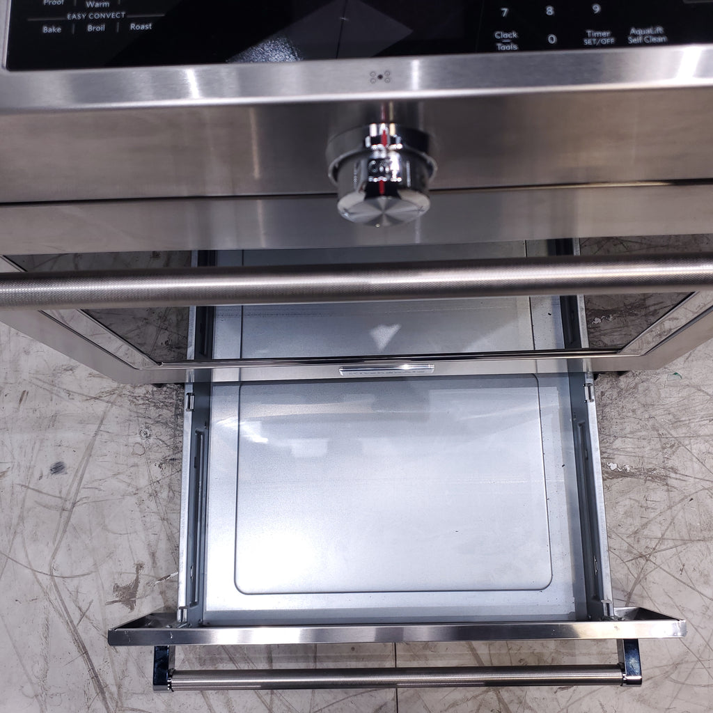 Pictures of KitchenAid  Stainless Steel Convection 30" 5 Burner Slide-in Gas Range with Even-Heat™ True Convection and Steam Rack - Open Box - Neu Appliance Outlet - Discount Appliance Outlet in Austin, Tx