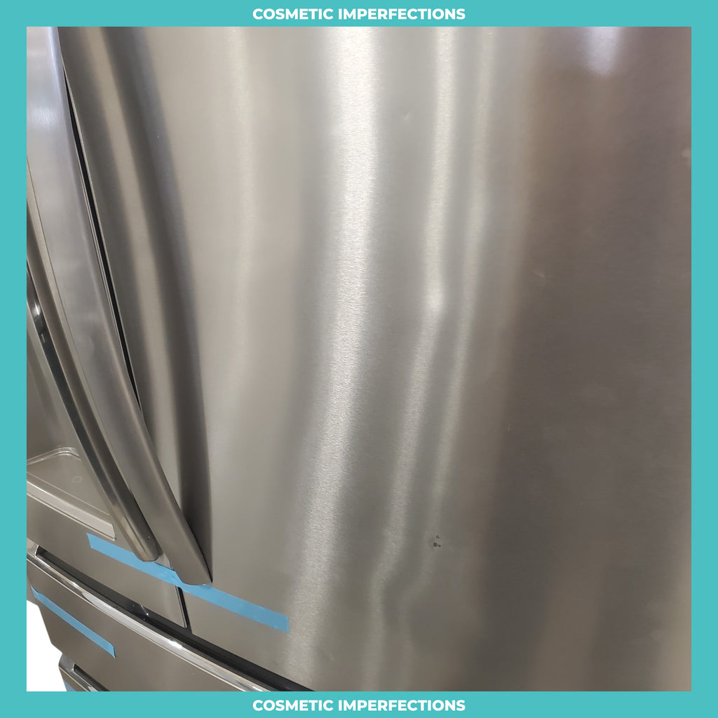 Pictures of Counter-Depth Smudge-Proof Stainless Steel ENERGY STAR Frigidaire Gallery 21.5 cu. ft 4 Door French Door Refrigerator with OpenAccess Door - Scratch & Dent - Moderate - Neu Appliance Outlet - Discount Appliance Outlet in Austin, Tx