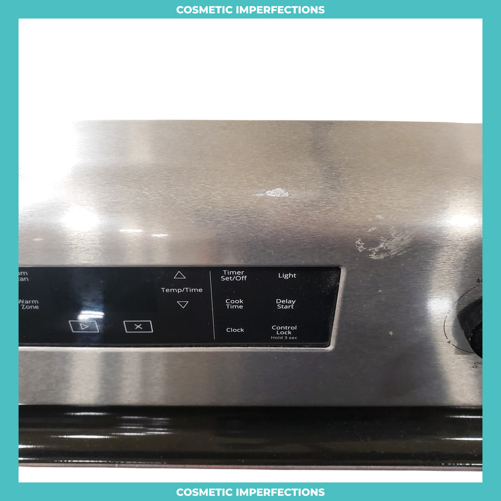 Pictures of Stainless Steel Whirlpool 5.3 cu. ft. 5 Heating Element Freestanding Electric Range with FlexHeat Dual Radiant Element and Frozen Bake Technology- Certified Refurbished - Neu Appliance Outlet - Discount Appliance Outlet in Austin, Tx