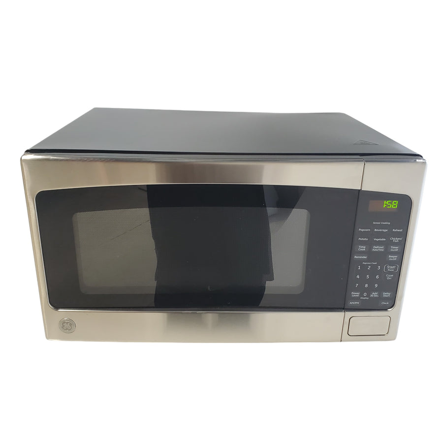 Stainless Steel GE 2.0 cu. ft. Countertop Microwave Oven with Sensor Cooking Controls - Scratch & Dent - Minor