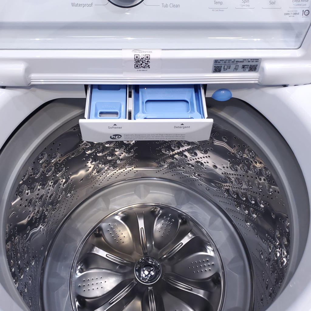 Pictures of LG 5.0 cu. ft. Mega Capacity ENERGY STAR Top Load Washer with TurboDrum Technology and ENERGY STAR LG 7.3 cu. ft. Ultra Large Capacity Gas Dryer with Aluminized Alloy Steel Drum- Open Box - Neu Appliance Outlet - Discount Appliance Outlet in Austin, Tx