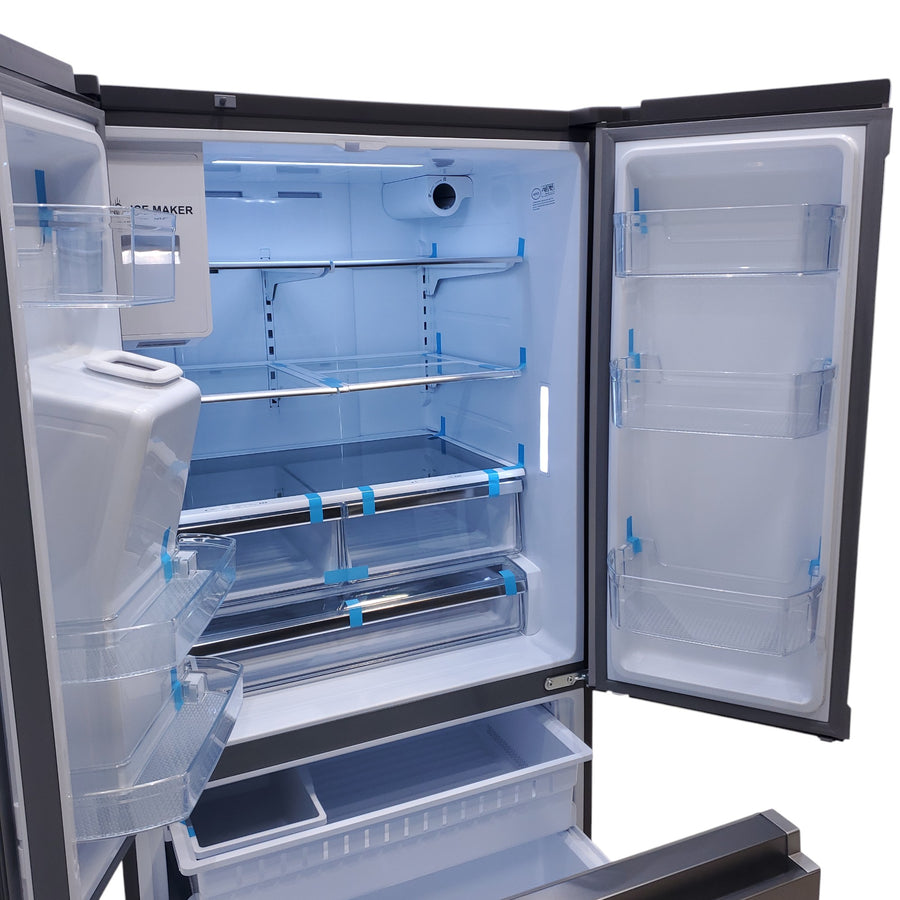 Hisense Fingerprint Resistant Stainless Steel PureFlat 25.4-cu ft ENERGY STAR French Door Refrigerator with Dual Ice Maker, Water - Scratch & Dent - Minor