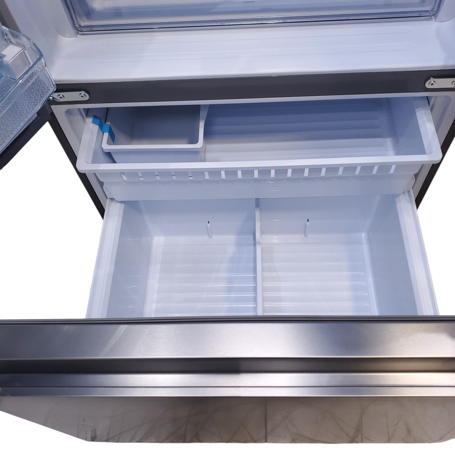 Hisense Fingerprint Resistant Stainless Steel PureFlat 25.4-cu ft ENERGY STAR French Door Refrigerator with Dual Ice Maker, Water - Scratch & Dent - Minor