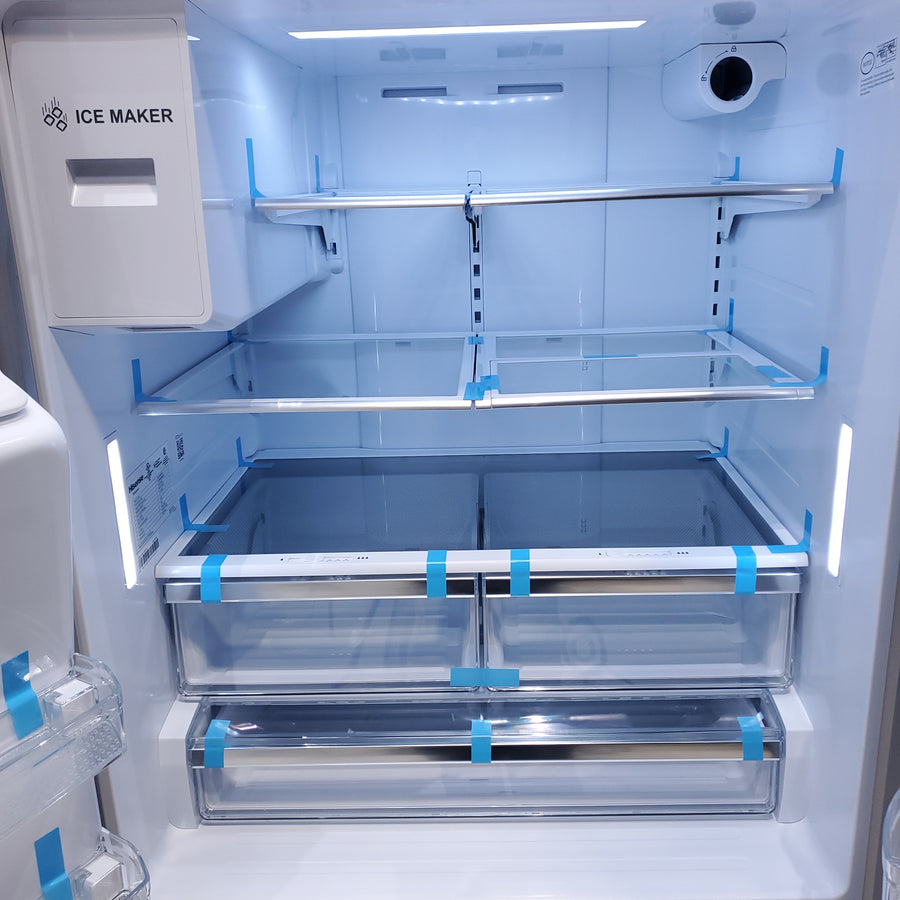 Hisense Fingerprint Resistant Stainless Steel PureFlat 25.4-cu ft ENERGY STAR French Door Refrigerator with Dual Ice Maker, Water - Scratch & Dent - Minor
