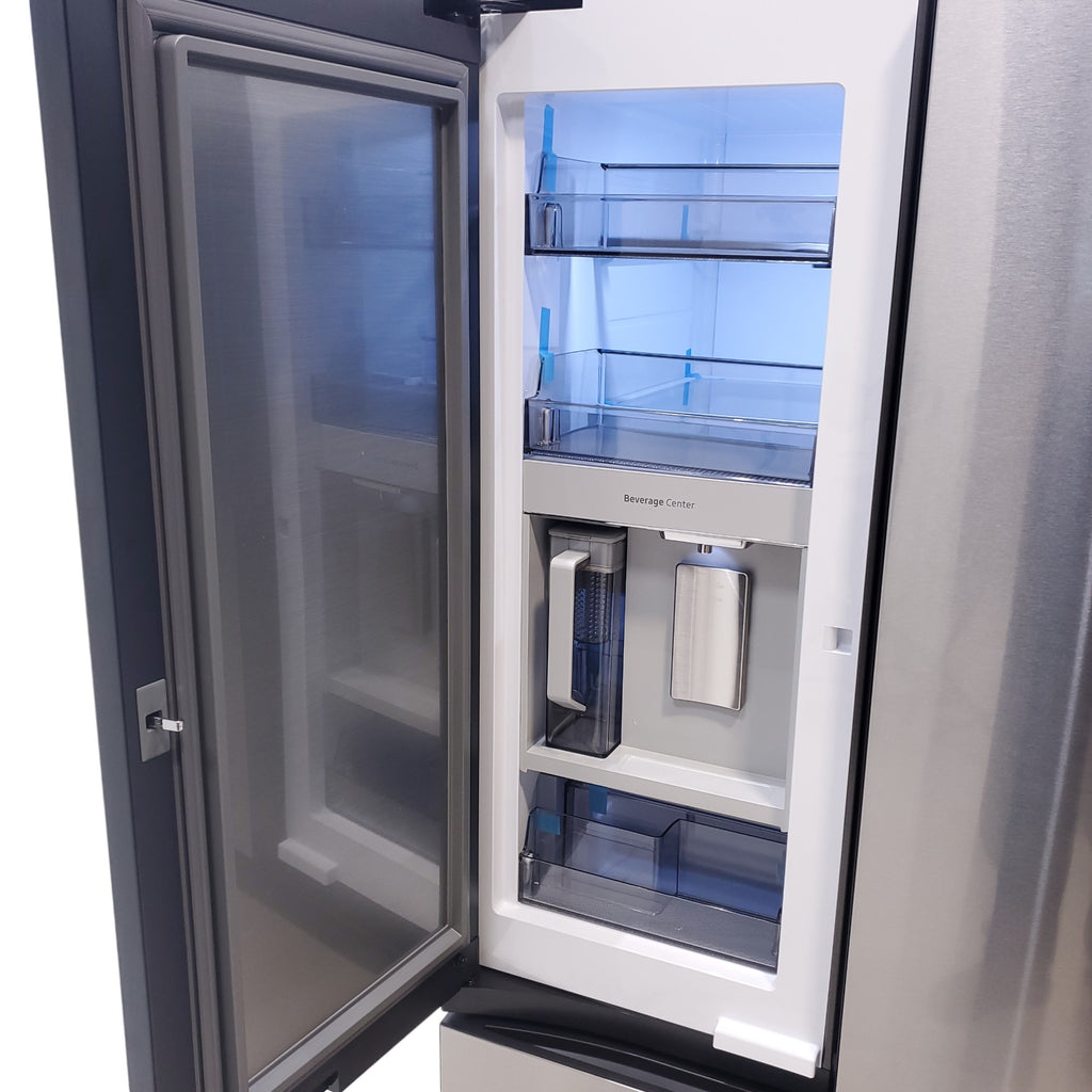 Pictures of Samsung Bespoke 3-Door French Door Refrigerator (30 cu. ft.) with Beverage Center™ in Stainless Steel with Auto Fill Water Pitcher - Scratch & Dent - Minor - Neu Appliance Outlet - Discount Appliance Outlet in Austin, Tx