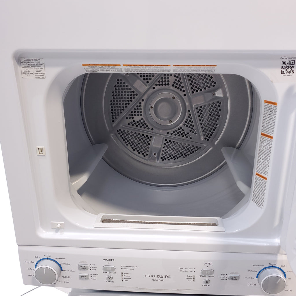 Pictures of Frigidaire Stacked Laundry Center with 3.9 cu ft Capacity Washer and 5.6 cu ft Electric Dryer with Maxfill Option- Scratch & Dent - Minor - Neu Appliance Outlet - Discount Appliance Outlet in Austin, Tx