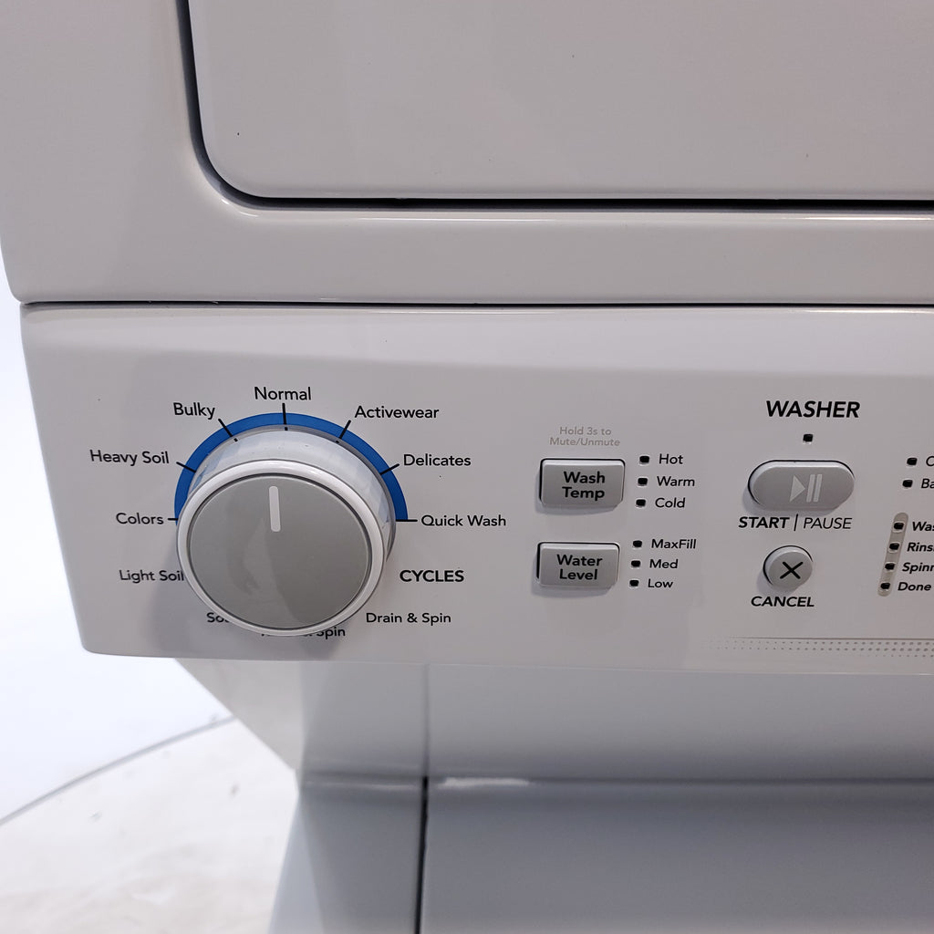 Pictures of Frigidaire Stacked Laundry Center with 3.9 cu ft Capacity Washer and 5.6 cu ft Electric Dryer with Maxfill Option- Scratch & Dent - Minor - Neu Appliance Outlet - Discount Appliance Outlet in Austin, Tx