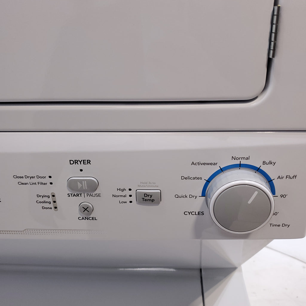 Pictures of Frigidaire Stacked Laundry Center with 3.9 cu ft Capacity Washer and 5.6 cu ft Electric Dryer with Maxfill Option- Scratch & Dent - Minor - Neu Appliance Outlet - Discount Appliance Outlet in Austin, Tx
