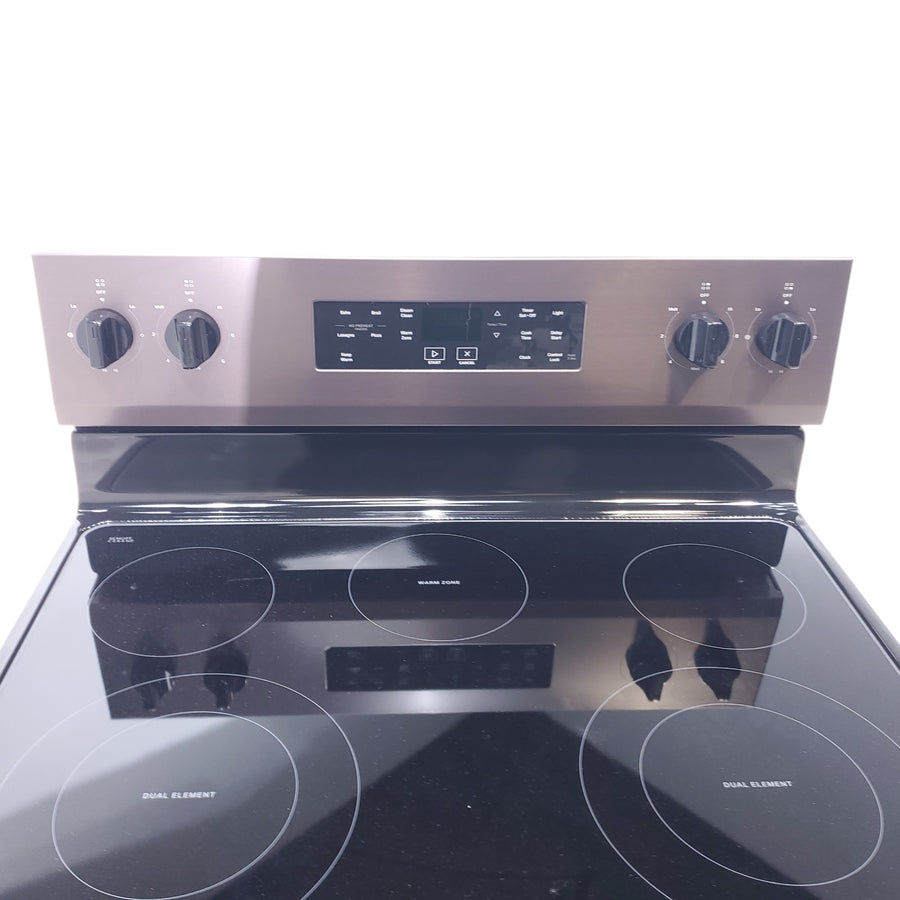 Whirlpool Black Stainless 30-inch Electric Range with Steam Clean with 2 FlexHeat™ Dual Radiant Elements - Open Box