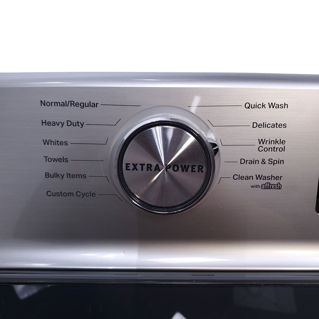 Pictures of Maytag 4.7 cu. ft. Smart Top Load Washing Machine with Extra Power Button and Deep Fill option and Maytag Smart 7.4 cu ft ENERGY STAR STEAM Gas Dryer with Extra Power Button and Advanced Moisture Sensing - Scratch & Dent - Minor - Neu Appliance Outlet - Discount Appliance Outlet in Austin, Tx