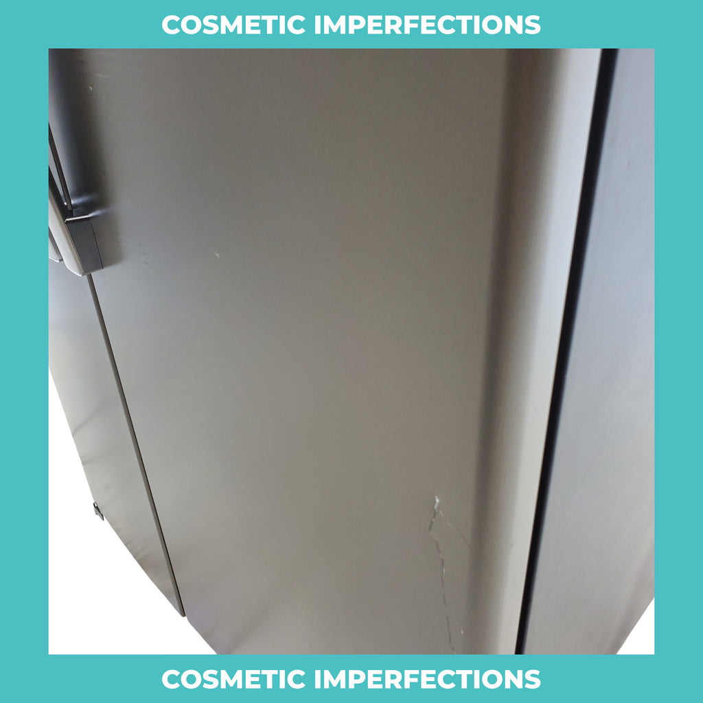 Pictures of Ge Counter Depth Fingerprint Resistant Slate 21.8 cu ft Capacity Side by Side Refrigerator with Advanced Water Filtration - Scratch & Dent - Minor - Neu Appliance Outlet - Discount Appliance Outlet in Austin, Tx