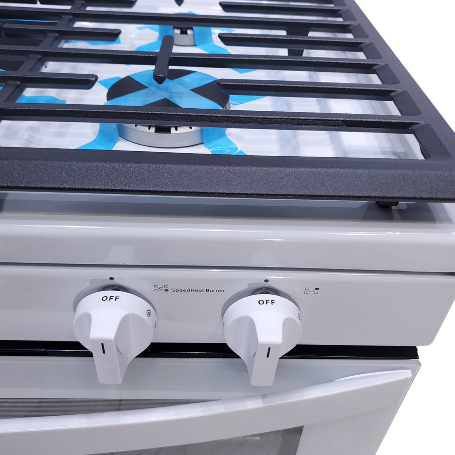 Whirlpool White 30" 5.1 Cu. Ft. Freestanding Gas Range with Edge to Edge Cooktop - Open Box