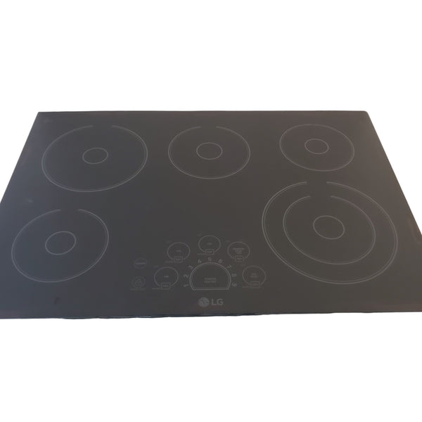 LG 30-in 5 Elements Smooth Surface (Radiant) Electric Black Cooktop with UltraHeat™ 3.0kW Element for Rapid Boiling - Open Box