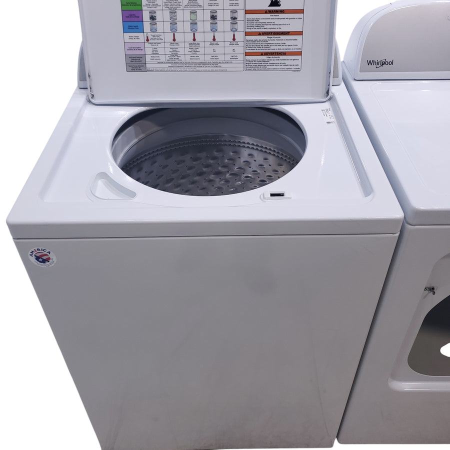 Neu Preferred Whirlpool High Capacity Impeller Washer & Electric Dryer Set: 3.8 cu. ft. High Capacity Impeller Washer With Extra Water Cycle / Option & 7.0 cu. ft. Electric 220v Dryer With Auto Sensor Dry  - Certified Refurbished