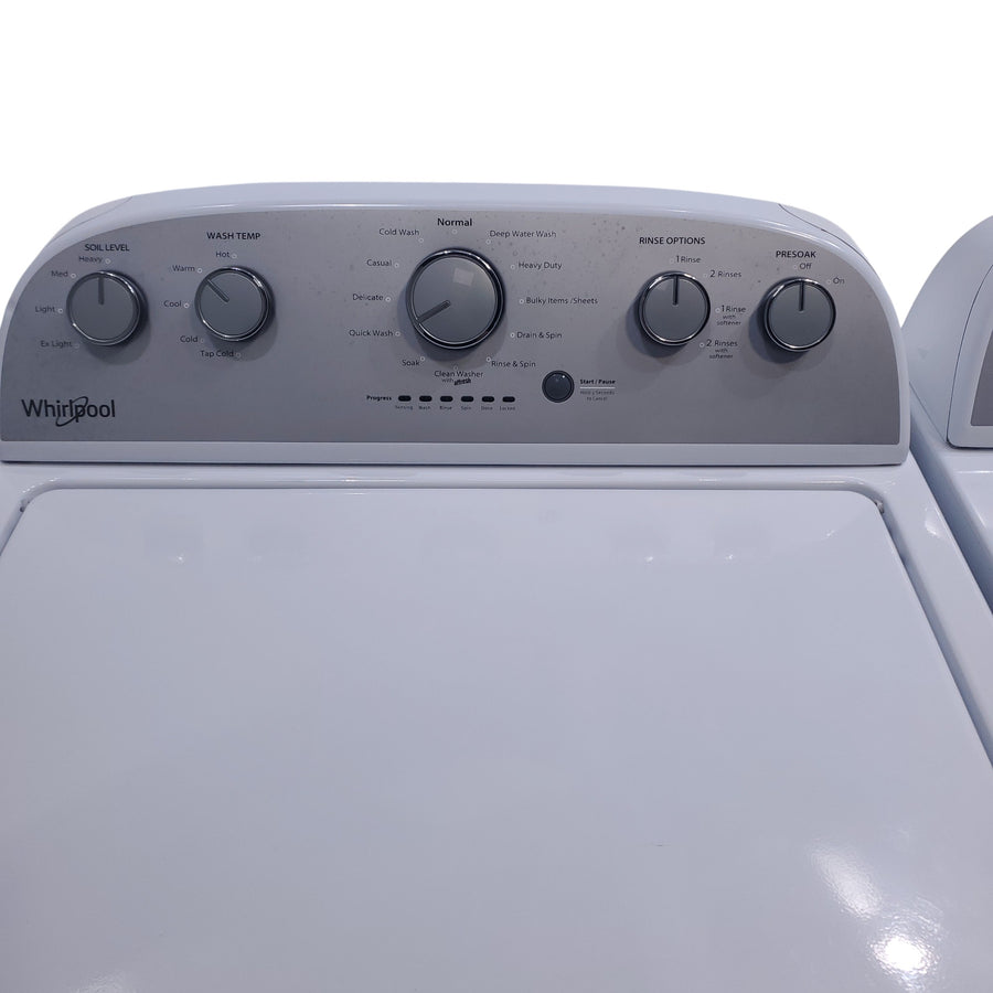 Neu Preferred Whirlpool High Capacity Impeller Washer & Electric Dryer Set: 3.8 cu. ft. High Capacity Impeller Washer With Extra Water Cycle / Option & 7.0 cu. ft. Electric 220v Dryer With Auto Sensor Dry  - Certified Refurbished