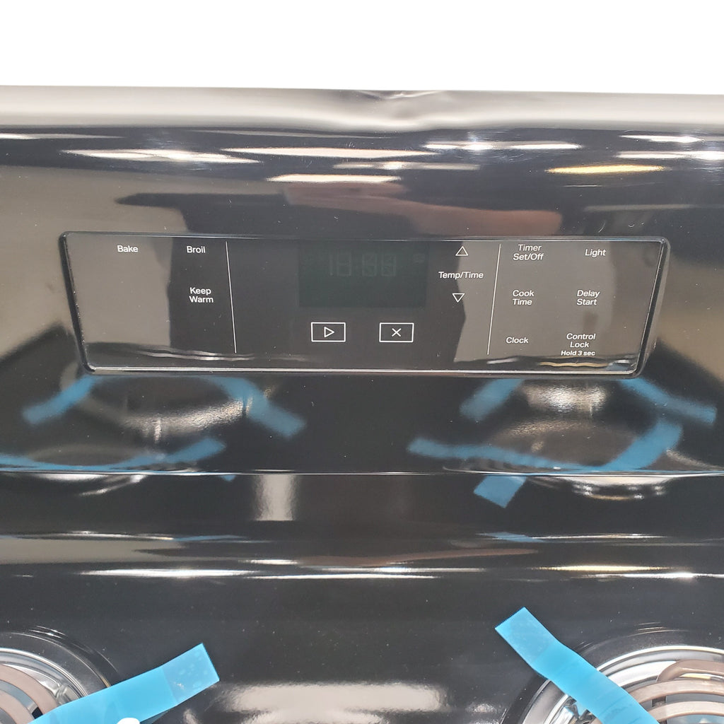 Pictures of Whirlpool 30" Black 4.8 cu. ft. Electric Coil Top Range with Keep Warm Setting - Scratch & Dent - Minor - Neu Appliance Outlet - Discount Appliance Outlet in Austin, Tx