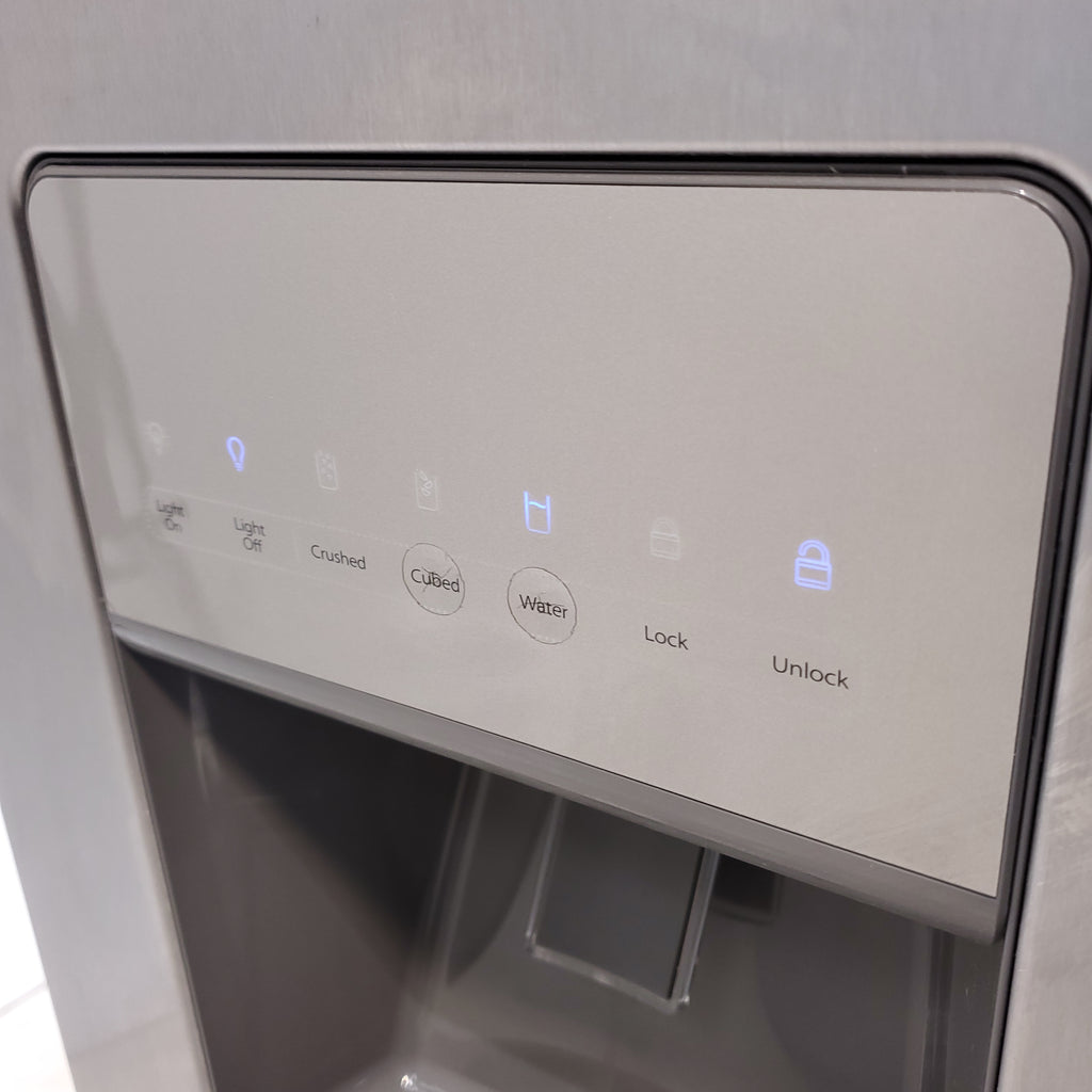 Pictures of Whirlpool Fingerprint Resistant Stainless Steel 36 inch Side by Side Refrigerator with SpillGuard™ Shelves and EveryDrop™ Water Filter - Scratch & Dent - Minor - Neu Appliance Outlet - Discount Appliance Outlet in Austin, Tx
