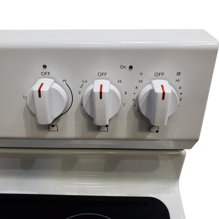 Frigidaire White 30 inch 5.3 cu. ft. 5-Burner Element Electric Range with Manual Clean FCRE3052AW - Scratch & Dent - (Minor)