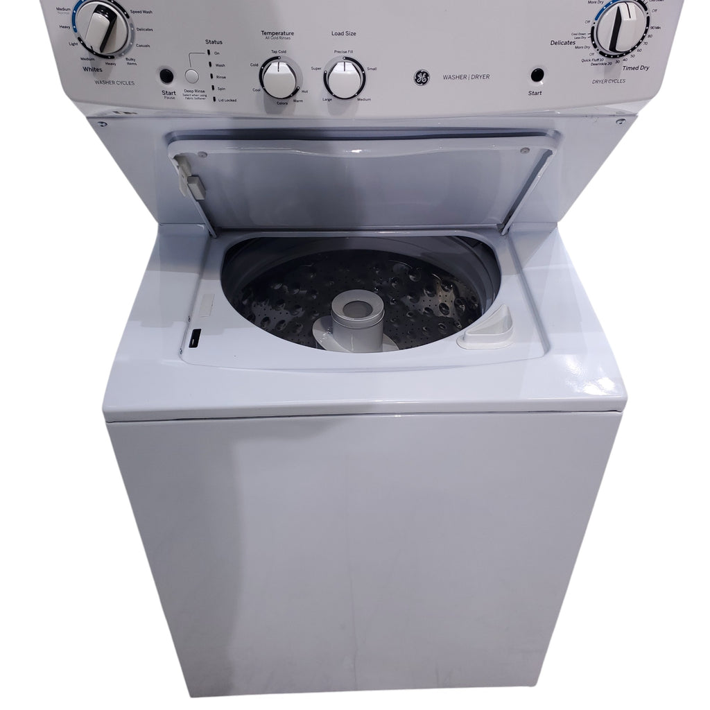 Pictures of 27" Wide GE 3.8 cu. ft. Laundry Center Washer and 5.9 cu. ft. Electric Dryer with Electro-Mechanical Rotary Dial Controls - Certified Refurbished - Neu Appliance Outlet - Discount Appliance Outlet in Austin, Tx