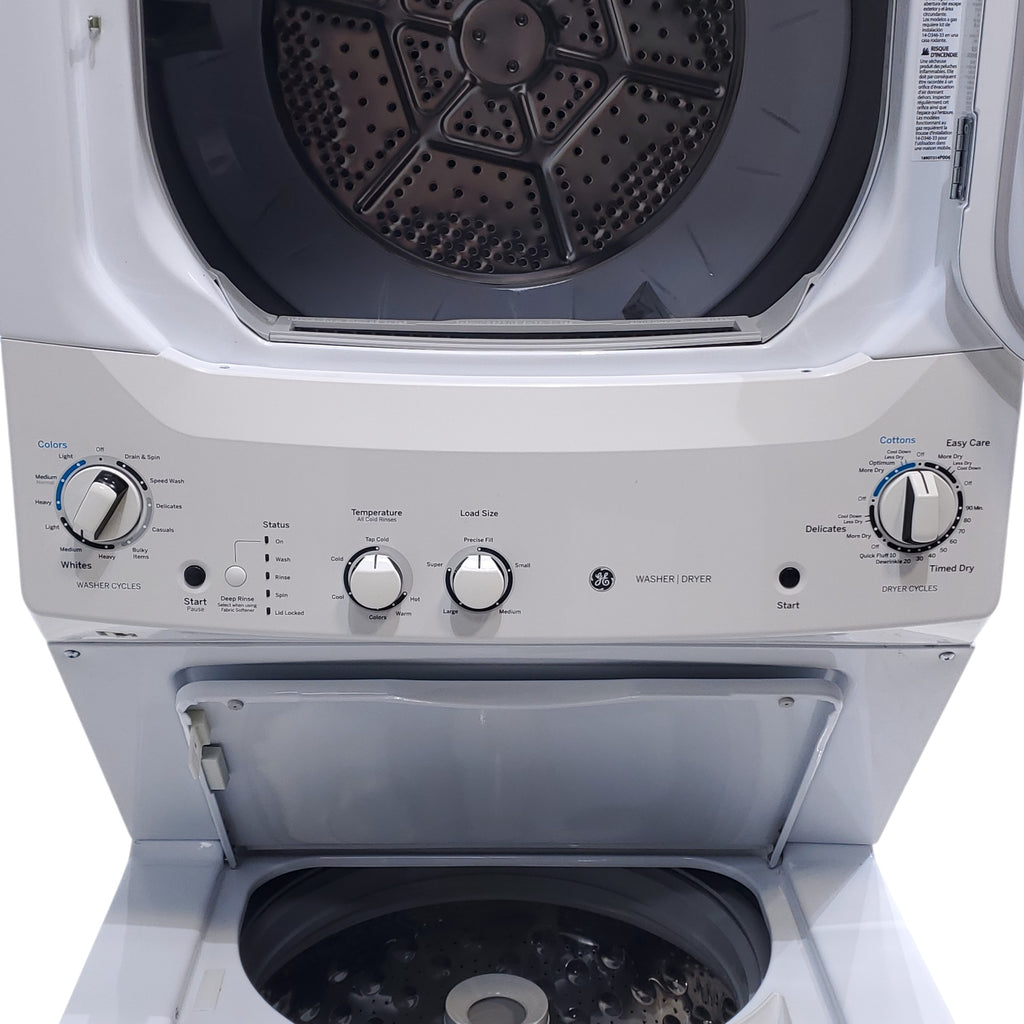 Pictures of 27" Wide GE 3.8 cu. ft. Laundry Center Washer and 5.9 cu. ft. Electric Dryer with Electro-Mechanical Rotary Dial Controls - Certified Refurbished - Neu Appliance Outlet - Discount Appliance Outlet in Austin, Tx